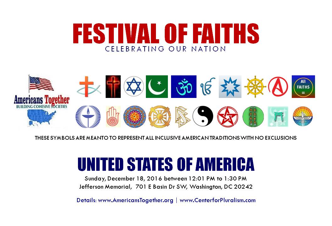 Festival of Faiths celebrating America Center for Pluralism