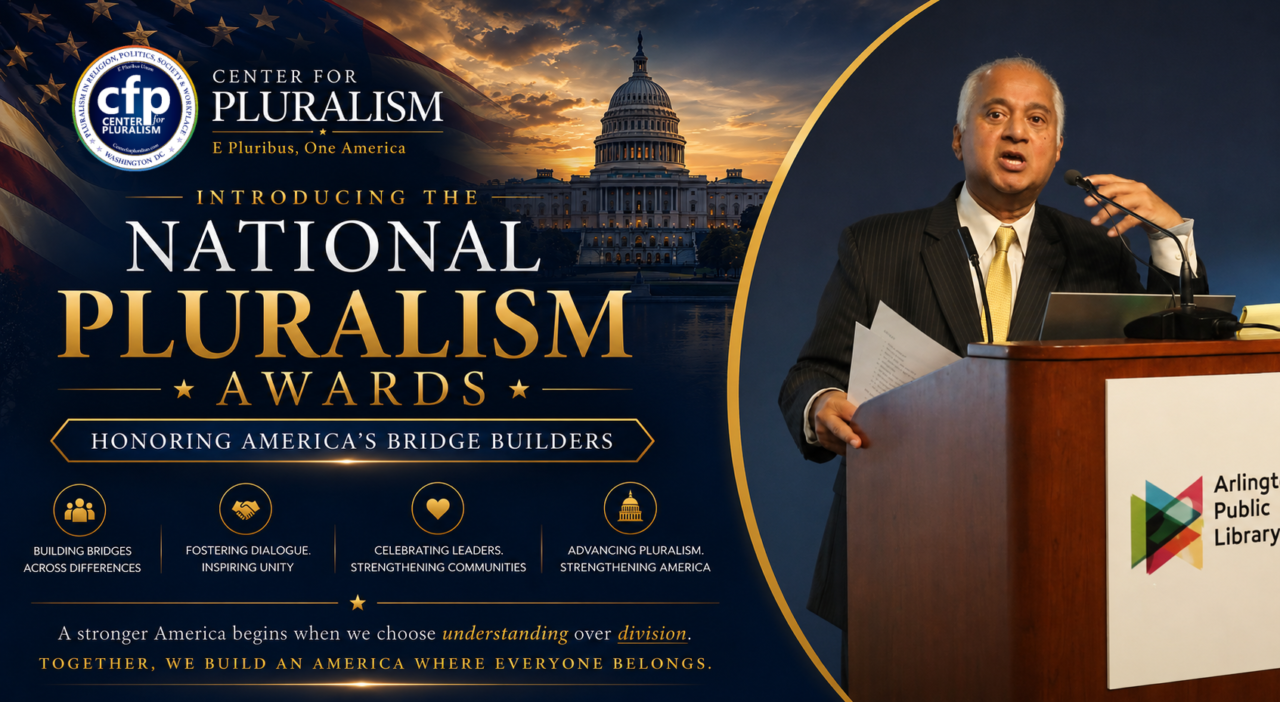 National Pluralism Awards announced by the Center for Pluralism recognizing America's bridge builders.