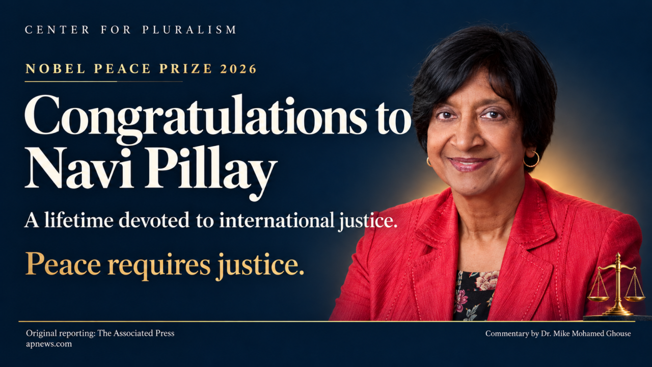 Navi Pillay Nobel Peace Prize inspires hope for justice. Original reporting by AP News, with commentary by Dr. Mike Mohamed Ghouse.