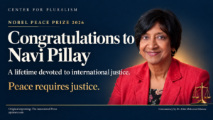 Navi Pillay Nobel Peace Prize inspires hope for justice. Original reporting by AP News, with commentary by Dr. Mike Mohamed Ghouse.